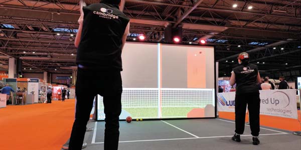 Cambridge Creative | Hospitality & Tourism Exhibition 2021 | Dave and Millie play tennis
